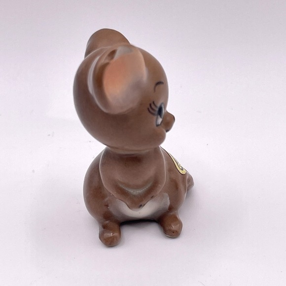 Josef Originals Anthropomorphic Mouse with Pink Bow Porcelain 2" Figurine VTG - Picture 3 of 8